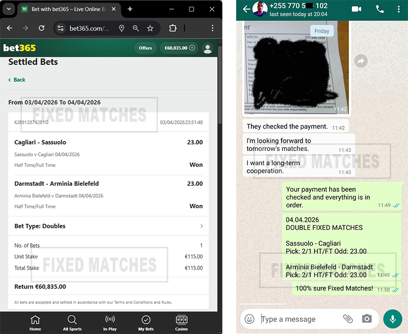 Strong Fixed Matches Strong Fixed Matches